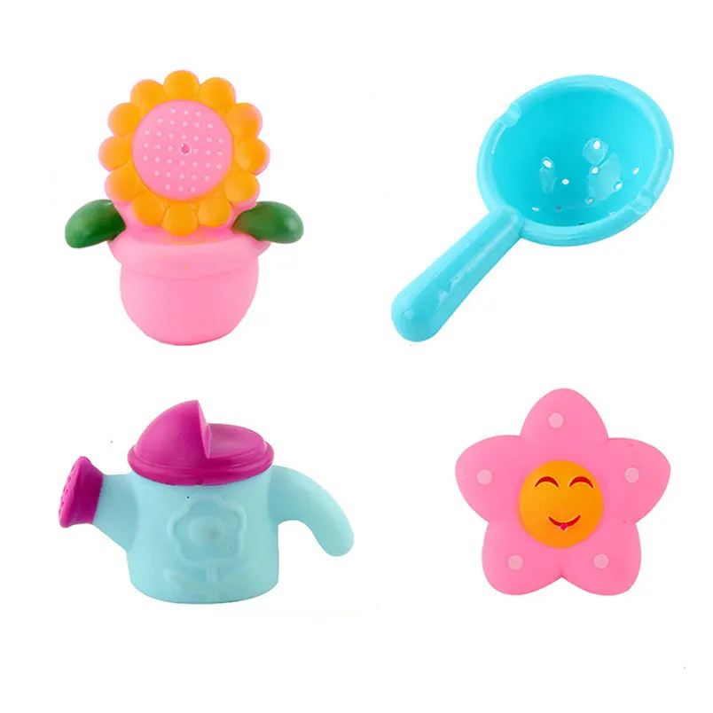 

Fun Set of 4 /5 pcs Animal Model Spray Water Toy Bath Summer Baby Toddler Floating Bathtub Shower Pool Bathroom Interactive Toys