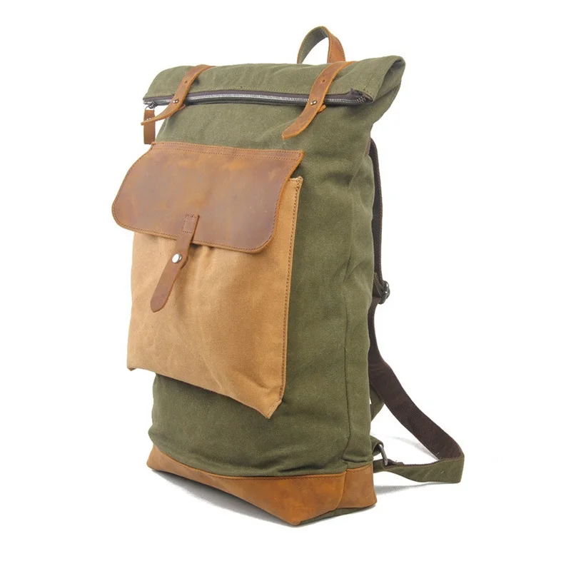  Large Capacity Out Door Travel Backpack Men College Casual School Daypack Vintage Canvas Laptop Bag