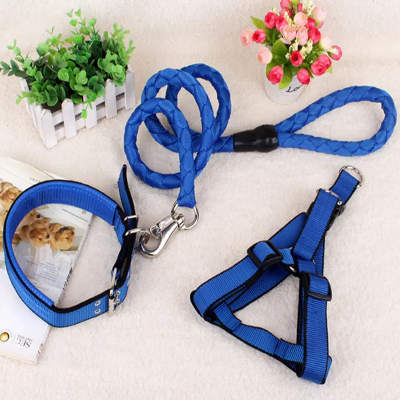 New hot pet dog leash harness collar set nylon dog leash for small and
