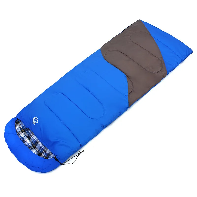 Jungle King новое оборудование для кемпинга на открытом воздухе хлопковые спальные мешки для взрослых кемпинга конверты взаимные сумки - Цвет: Синий