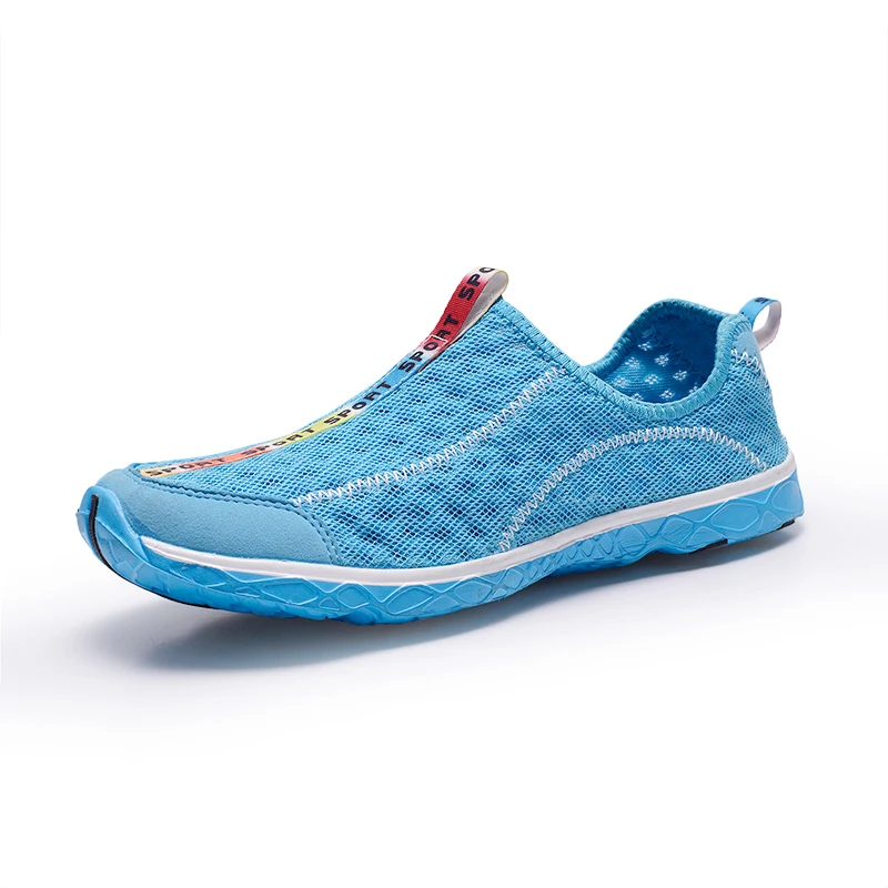 

Big Size Men Women Quick-Dry Aqua Shoes Summer Lightweight Wading Shoes Black Blue Comfortable Slip On Outdoor Water Sneakers