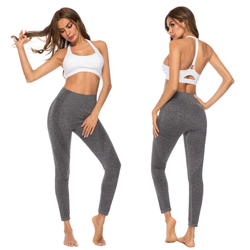 Women Seamless Leggings Solid High Waist Yoga Pants Scrunch Butt Push Up Energy Leggings Sport Breathable Fitness Running Pants