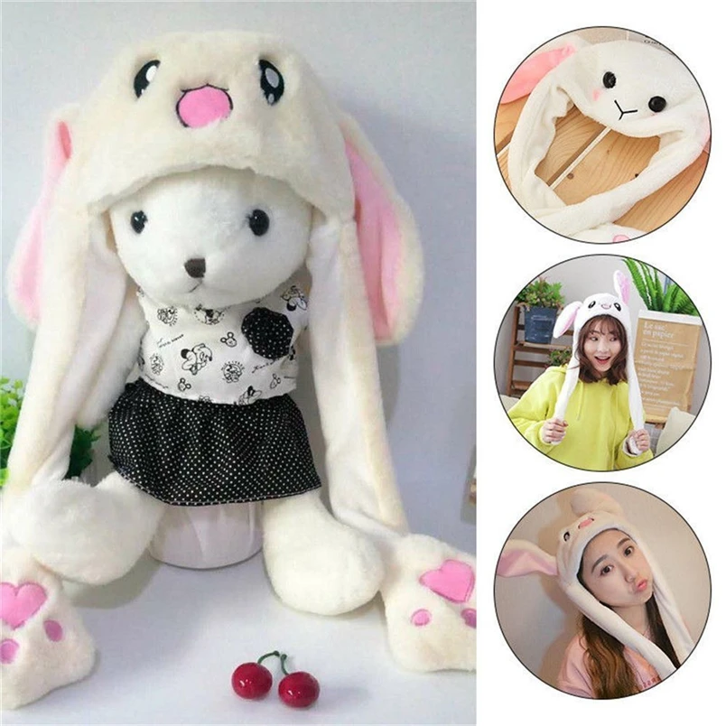 Accessories Plush Bunny Ears Headwear Gift Shake Ear Rabbit Hat Can Move Airbag Magnet Cap Record Video Dance Hot Toy F#N16 (15)
