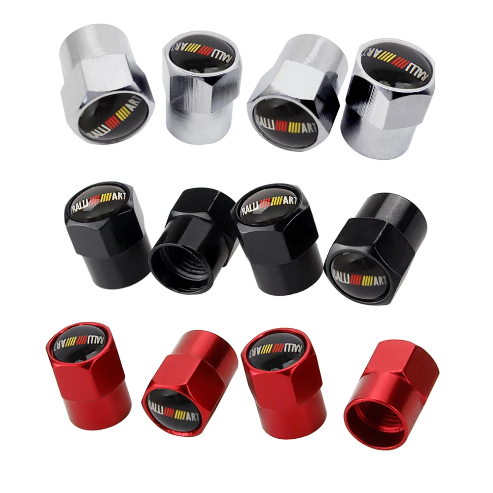 

Car Styling Wheel Tire Stems Valve Caps Dust Cover Ralliart For Mitsubishi Lancer ASX Outlander Pajero Carisma L200 Galant EVO