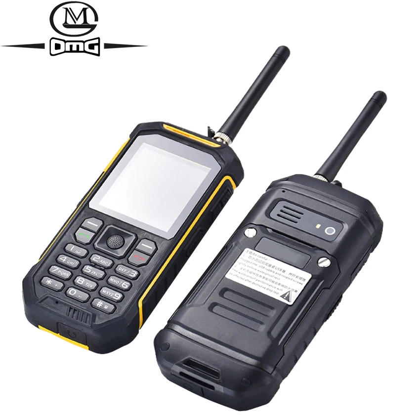 لوحة مفاتيح روسية IP68 للماء للصدمات الهاتف المحمول FM اسلكية تخاطب هواتف محمولة 2500 mAh المزدوج سيم مصباح يدوي الهاتف X6