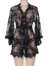 RW80291 New Arrivals Black/White Transparent Sex Babydoll Floral Lace Sexy Dress Underwear with Belt Hot Nightwear Sleepwear