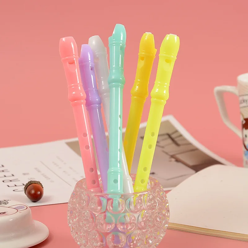 

60pcs Mini Flute Styling Neutral Pen gift signature Pen Cartoon creative flute