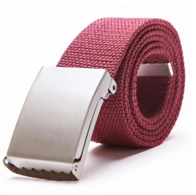 Mens Belts Fashion New Unisex Trousers Belts Canvas Belt Breathable Outdoor Tactical For Jeans Adjustable Waist Belt  140cm holeless belt