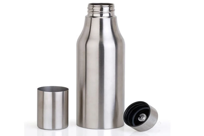1000mL Stainless Steel Dust proof Edible Oil Pot Sauce Vinegar Oil Bottle Shop