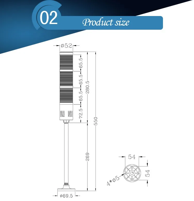 LTA-505J-2 Led Warnig свет DC12V DC24V AC220V 2 Слои промышленный стробоскоп Световая Башня сигнал тревоги световая башня аварийного освещения