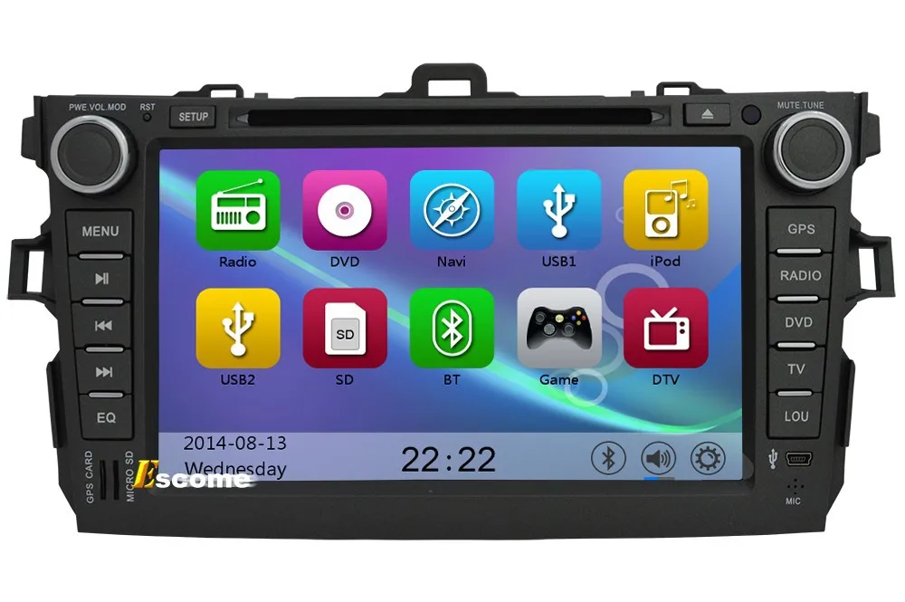 Flash Deal MTK3360 Car DVD Player For Toyota Corolla 2006 2007 2008 2009 2010 2011 with 800MHz CPU Dual Core Bluetooth Radio GPS Navigation 15