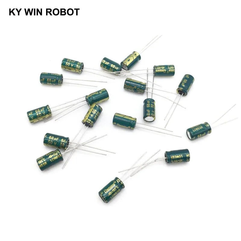 50 шт./лот 68 мкФ 50 В 10mf 105C 5X11 мм Алюминий электролитический конденсатор 50V68UF радиальные привести 50 шт