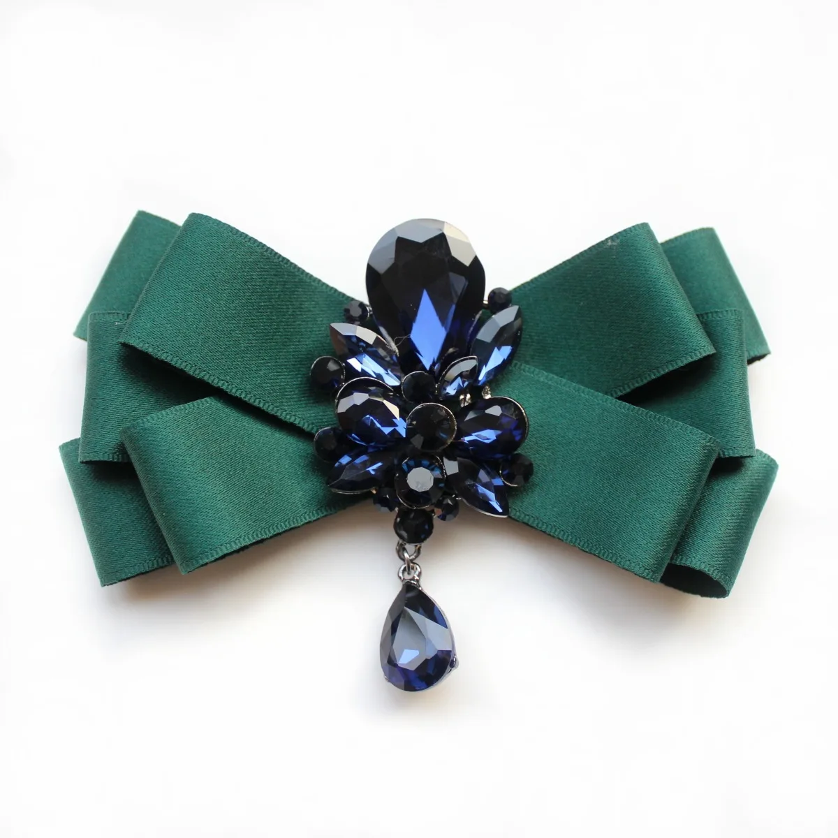 Original Fashion Boutique Men's British Collar Flower Groom Groomsman Host Stylist Shirt Gentleman Green Bow Tie Rhinestone |