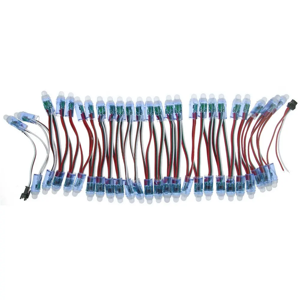 50 шт. 12 мм WS2811 полный Цвет светодио дный пиксельный свет модуль DC 5 В вход IP68 водонепроницаемый RGB Цвет 2811 IC цифровой светодио дный свет