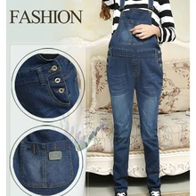 Denim Maternity Suspender Trousers Jeans Maternity Pant for Pregnant Women Clothes Prop Belly Legging Pregnancy Clothing