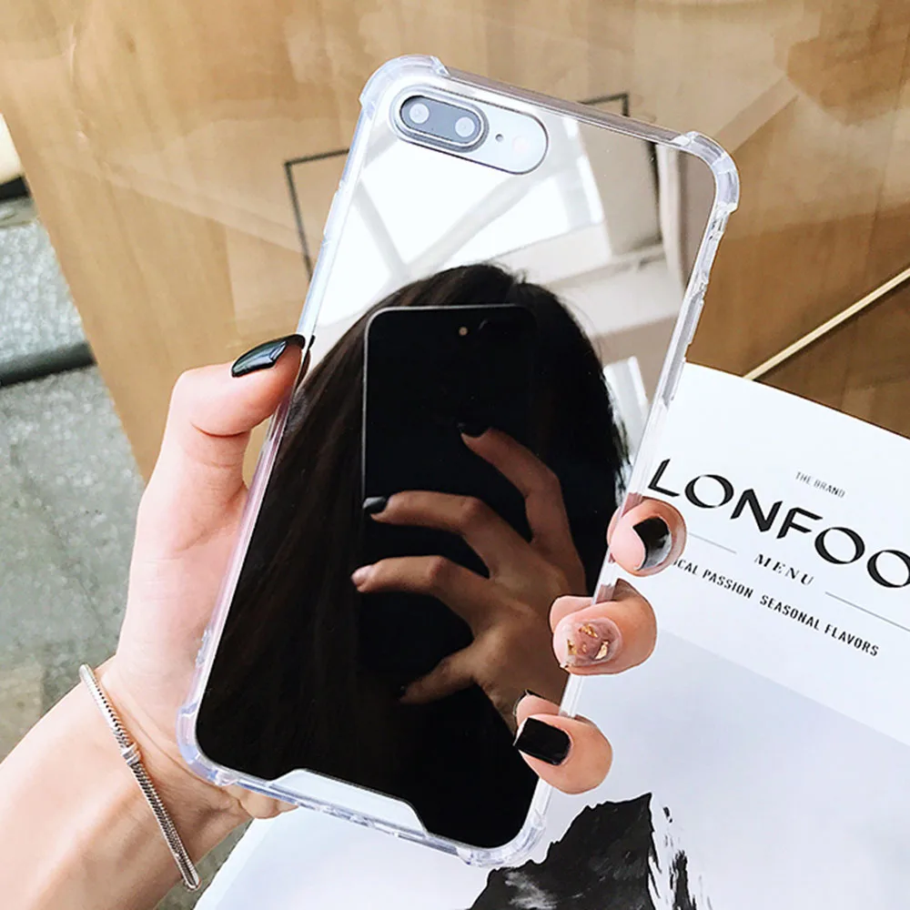 Electronics - Luxury Plating Mirror Phone Case Cover For iPhone 7 Case Silicon For iPhone 6 6S 8 Plus X 10 XR XS XS Max Case Coque