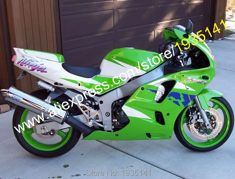 Hot Kawasaki NINJA ZX6R 94 96 97 ZX-6R 6R 1994 1995 1996 1997 Green White Blue Aftermarket Fairing - buy at the price of $398.05 in aliexpress.com | imall.com