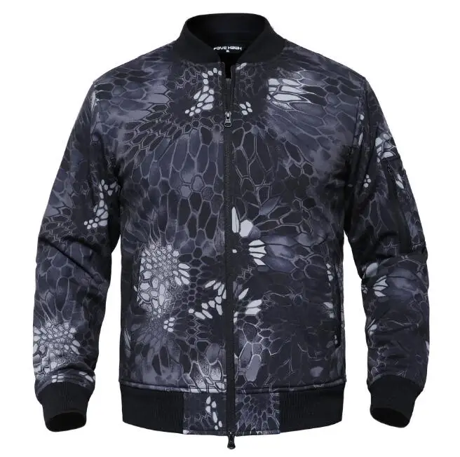 

Men Autumn winter Outdoor sports hiking Camping Fleece camouflage jacket Military Tactical waterproof Thermal Ma1 windbreaker