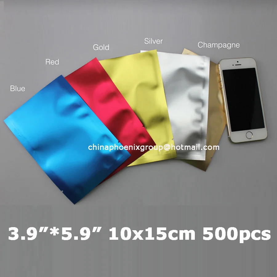 இ500 Pcs 10 X 15cm 3 9 5 Color ᗕ Aluminum 500 Pcs 10 X 15cm 3 9 5 Color Aluminum Foil Mylar Bags Vacuum Sealer Packaage Shipping Safe Food Packaging Seeds