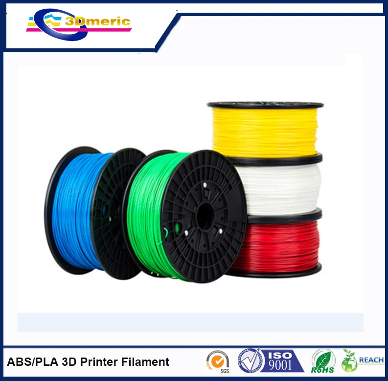 

High-quality 3D Printer Filament, PLA/ABS Material, 1.75 and 3.00mm Diameter, 0.05mm Roundness
