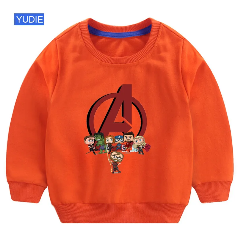 

Boys Sweatshirts Avengers Marvel Superhero Iron Man Thor Hulk Captain America Spiderman Printing Long-sleeved Leisure Sweatshirt