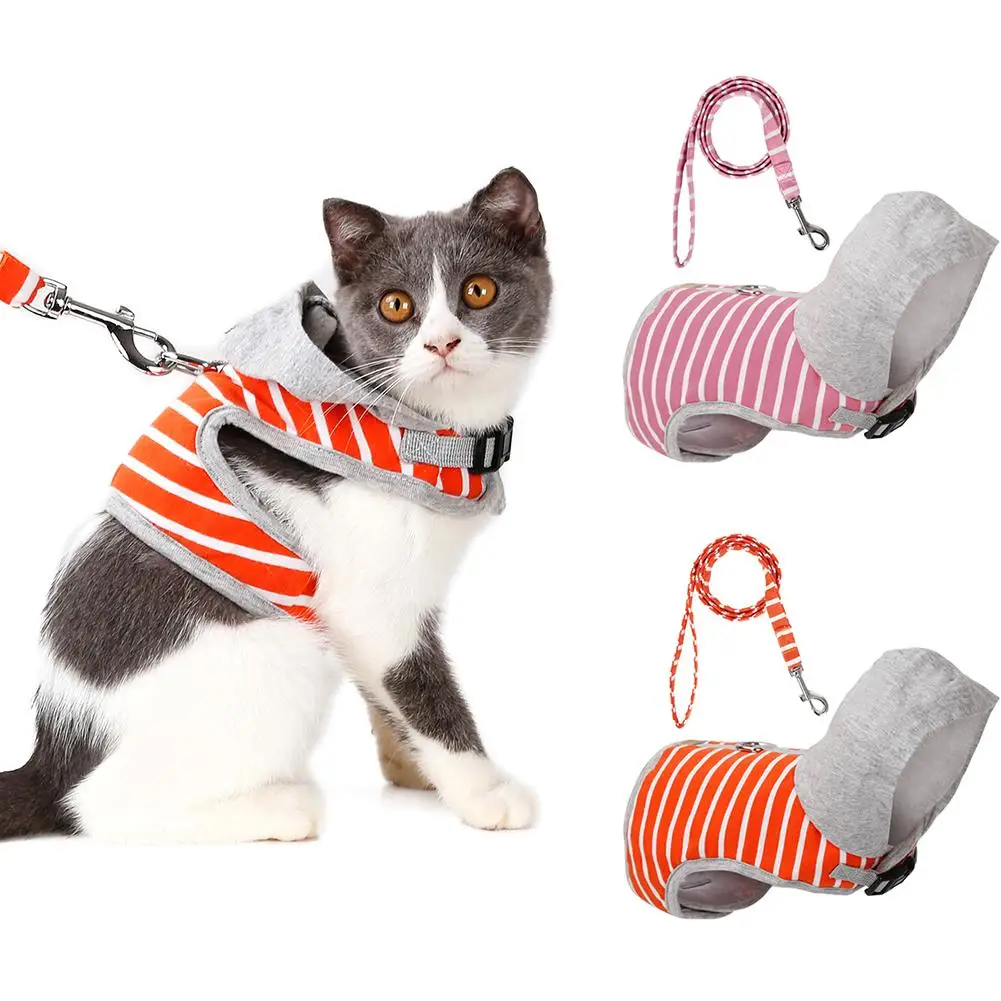 

Pets Comfortable Stylish Cotton Dog Cat Harness Leash Set For Small Puppies Cats Dropshipping