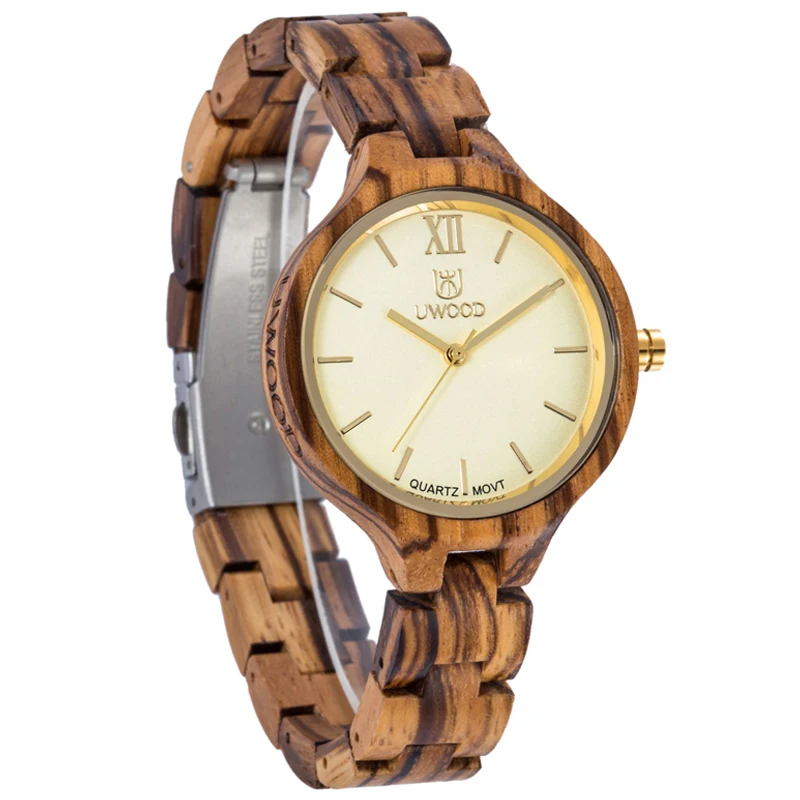 

Wooden Women's Watch Unique Casual Ultra-Thin Quartz Wristwatches Simple Retro Temperament Watches Sale