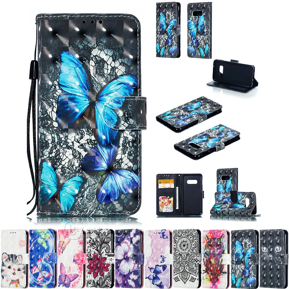 3D чехол-кошелек для Samsung Galaxy S10e S 10e G970 G970FD G970K силиконовая откидная фоторамка чехол