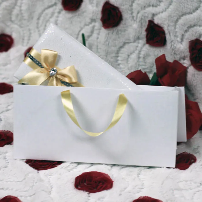  100PCS Personalized Wedding Invitation Card With HandbagHandmade Elegant Invitations Cards With Pri - 32976742705