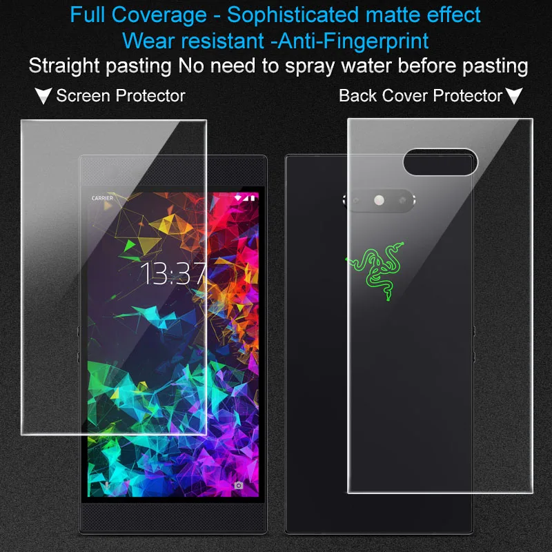 Для Razer Phone 2 Защитная пленка для задней панели iMAK матовая Vershion экрана | Мобильные