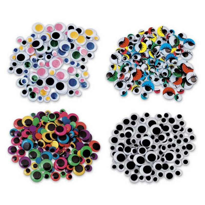 

300 Pcs Cute Colorful Black Eyes Stickers for Stuffed Cup Stickers Scrapbooking Doll Plush Car Painting DIY Accessories