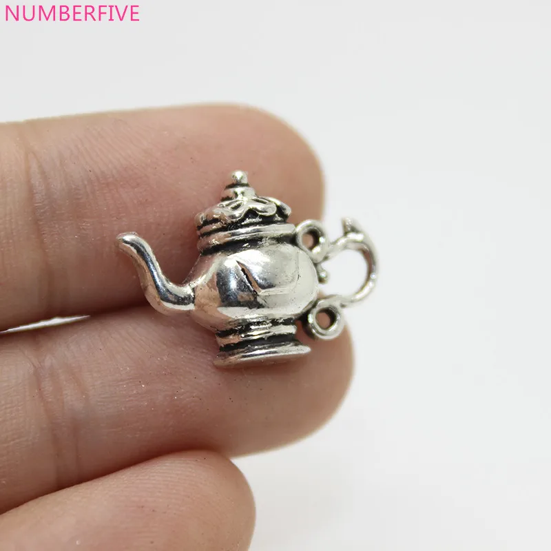 20pcs/ Teapot charms Antique Silver Tone 22x16mm Teapot charms pendant