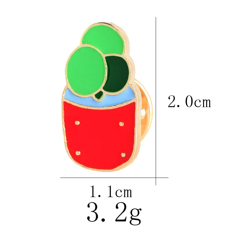 4-7 шт./компл. мультфильм эмалированная брошь на булавке милый животных фрукты груша мороженое штырь отворотом воротник Для женщин для девушки на булавке для Значки для одежды