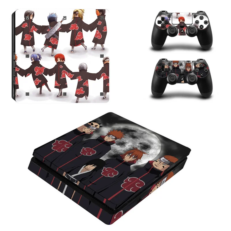 Виниловая наклейка Naruto для консоли PS4 Slim наклейки Sony PlayStation 4 с 2 контроллерами|decal