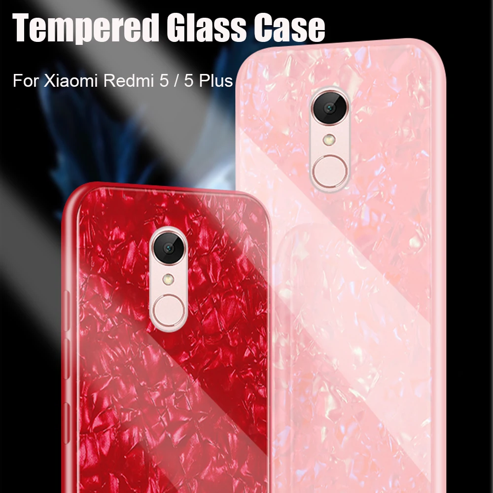 YIESOM Tempered Glass Case For Xiaomi Redmi 5 Plus Back Cover Shell Soft TPU Bumper Phone Case For Xiaomi Redmi 5  5 Plus Coque (4)