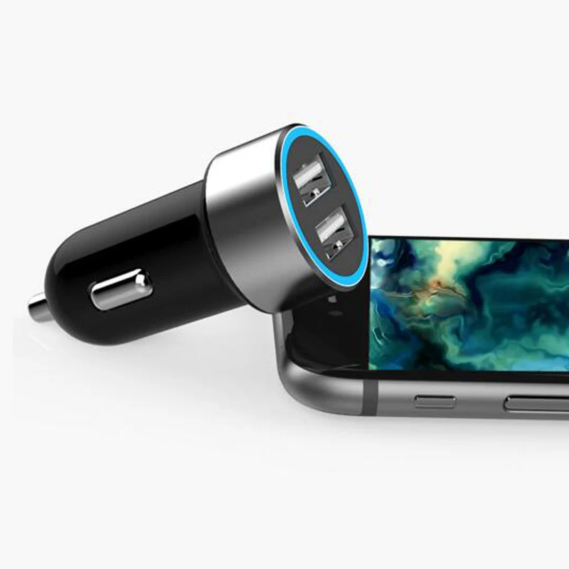 INGMAYA зарядное устройство для автомобиля с двумя портами USB 4.8A Быстрая зарядка iPhone