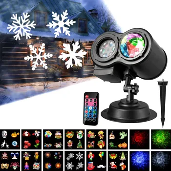

Halloween Water Wave Pattern Light Decor Double Light For Garden With Remote Control 4 Colors LED Decor Outdoor Party Supplies