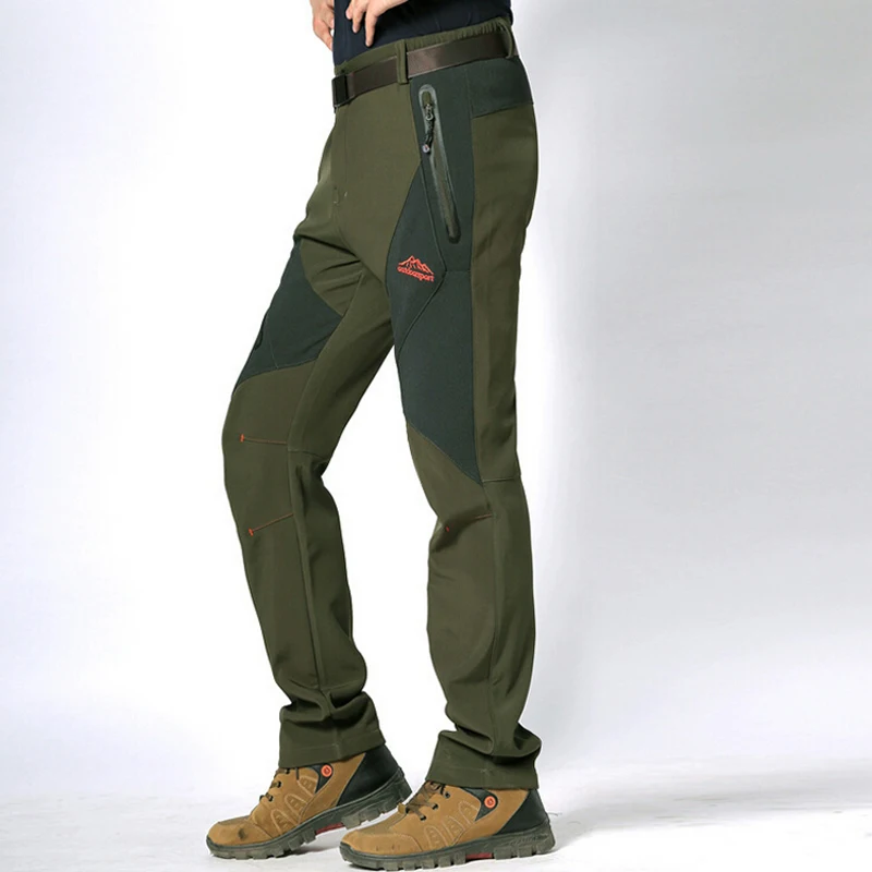Los hombres de invierno cálido Softshell pantalones de senderismo de lana al aire libre impermeable a prueba de viento pantalones largos pantalones de deportes senderismo Camping pantalones RM017 Los hombres de invierno cálido Softshell pantalones de senderismo de lana al aire libre impermeable a prueba de viento pantalones largos pantalones de deportes senderismo Camping pantalones RM017