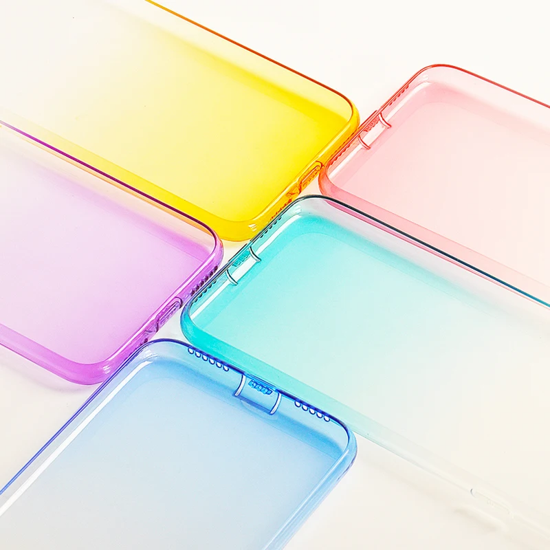 Милый дышащий чехол s для iPhone 7 8 Plus, роскошный чехол, Мягкий ТПУ силиконовый градиентный чехол, твердый пластик 8 Plus