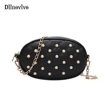 

DIINOVIVO Fahion Pearl Fanny Pack Women Belt Bag Multifunctional Waist Bag Female Design Chain Crossbody Shoulder Bags WHDV0414