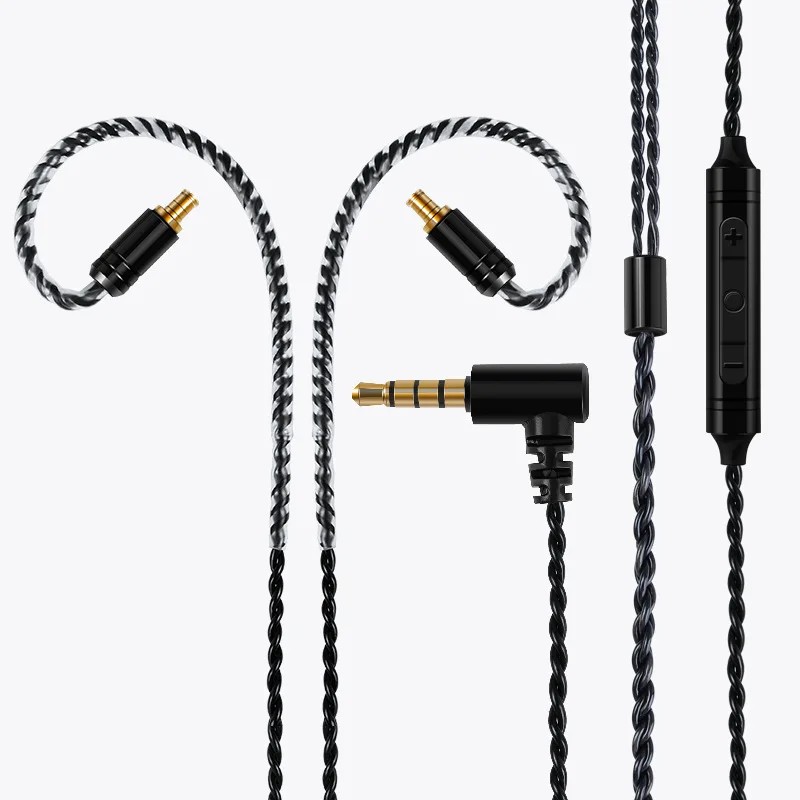 Headphone upgrade line IE80 SE215 0 78mm IM50 mmcx A2DC silver plated headphone cable with mic