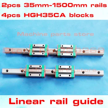 

2pcs HGR35 Linear Guide Rail Length 1500mm with 4pcs Blocks HGH35CA carriages