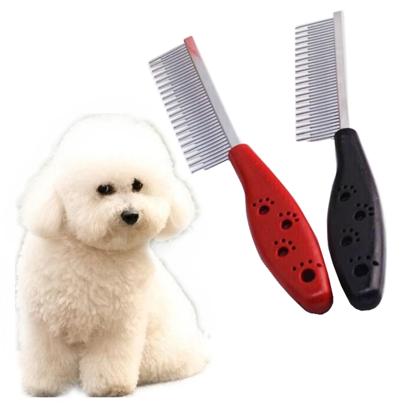 

19.5*3cm Dog Brush Shedding Flea Stainless Steel Pin Brush Comb For Dogs Cats Clean Hairbrush Dog Grooming Tool Wholesale 40DC19