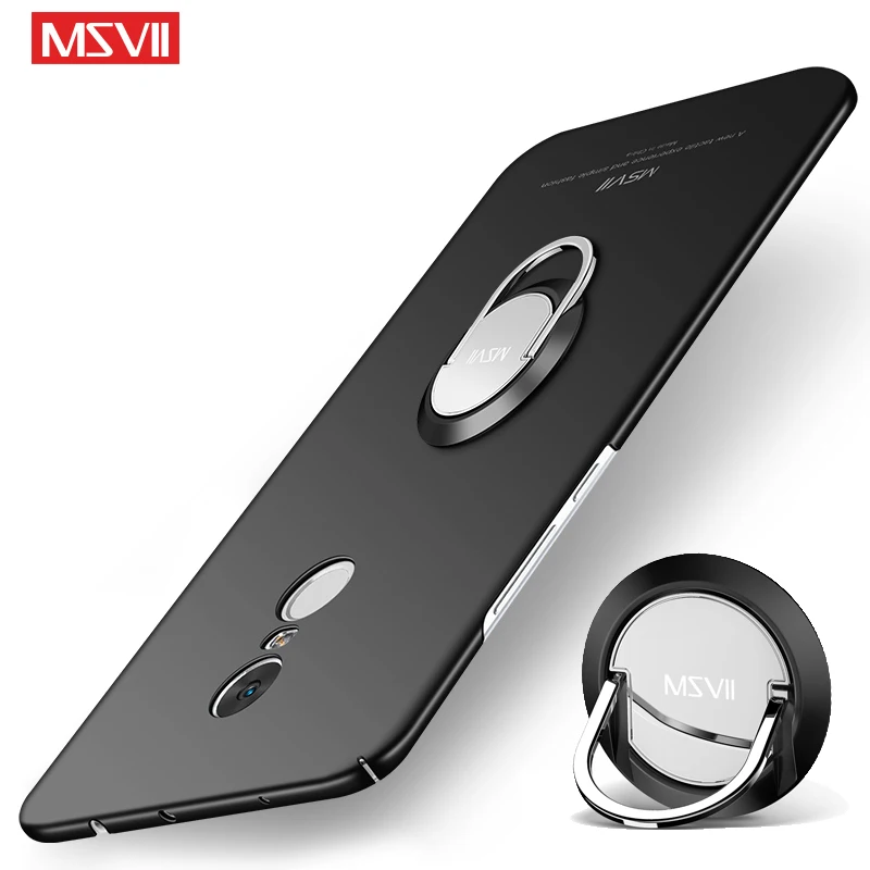 MSVII чехлы для Xiaomi Redmi Note 4 чехол с кольцом на палец тонкие кожаные 4X автомобильного