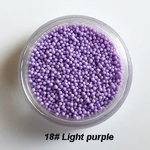 20 цветов 0,6 мм 3D дизайн ногтей Блеск порошок акриловый Гель-лак для Ногтей Бисер Советы Стразы декоративный Маникюр Красота G020 - Цвет: Light purple 18