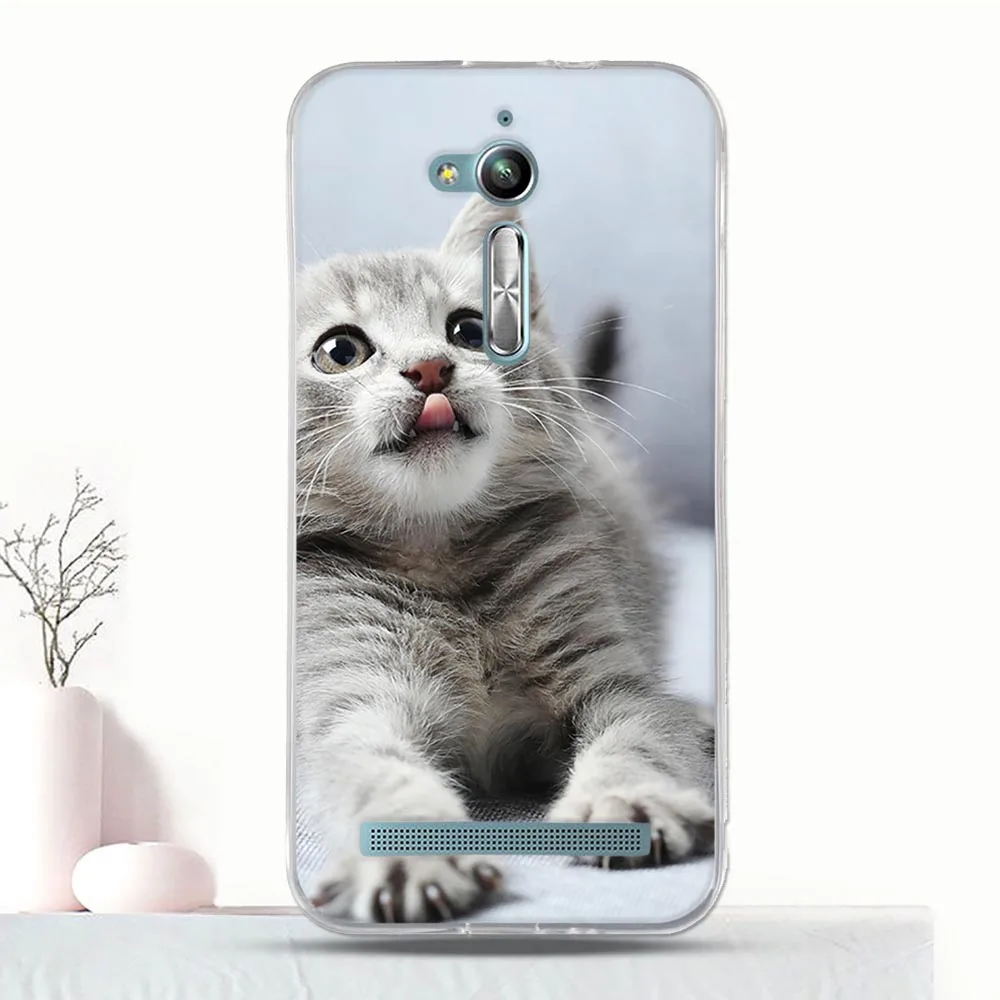 Fundas Silicone For Asus Zenfone Go ZB500KL Case Cute Animal Bumper For Asus Zenfone Go ZB500KL ZB500KG TPU Coque 5.0" Case cell phone pouch with strap Cases & Covers