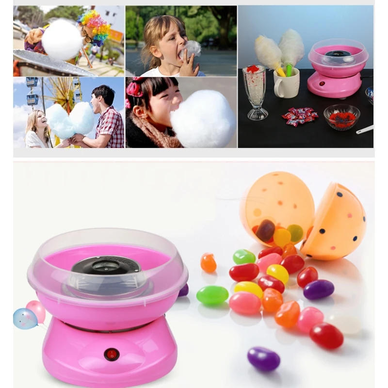 Waffle Doughnut & Cake Makers 450-550W Mini Portable Electric DIY Maker Cotton Candy Sugar Machine For Children Gift