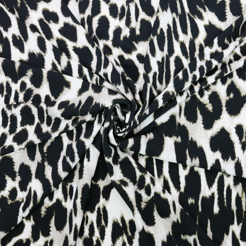 50 см* 150 см 4 способ стрейч ткань мягкий корейский материал леопард черный
