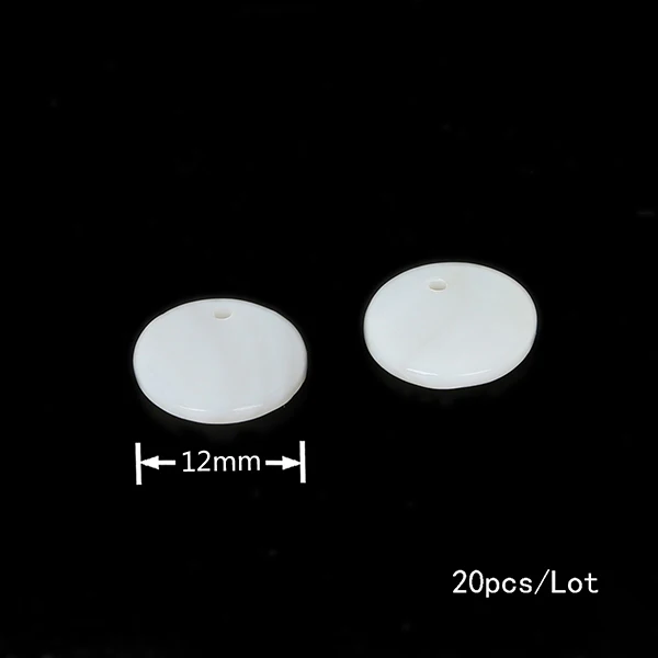 20 шт./10 шт. диаметр 5-25 мм, натуральный пресноводный белый круглый камень с покрытием в виде ракушки, бусины ручной работы, аксессуары для ювелирных изделий, фурнитура - Цвет: 12mm 20pcs