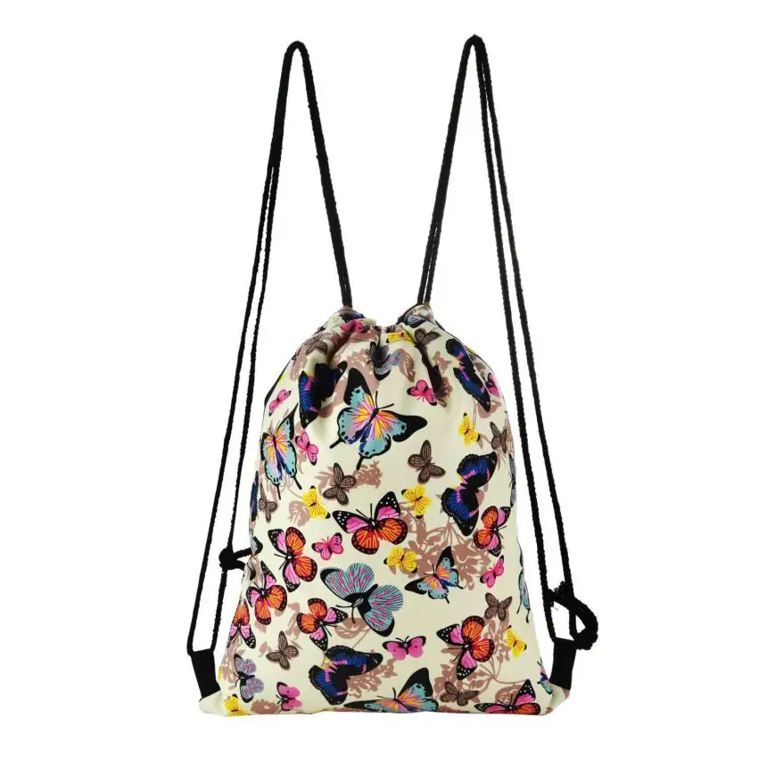 

Butterfly Drawstring Bag Large Capacity Trip Drawstring Bags Big String Pouch Backpack Shopping Drop Shipper Handbags Bags#YL